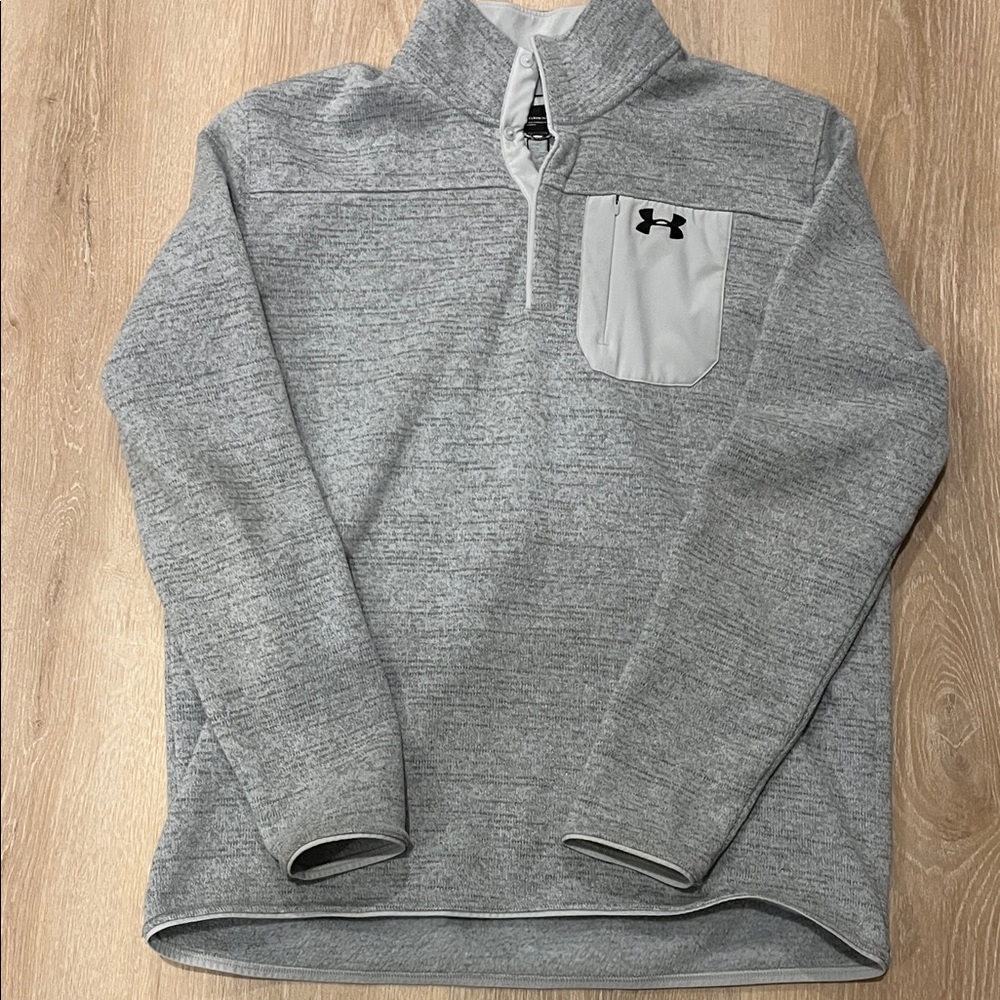 Men’s XL Under Armour Heather Gray Quarter-Zip Pullover